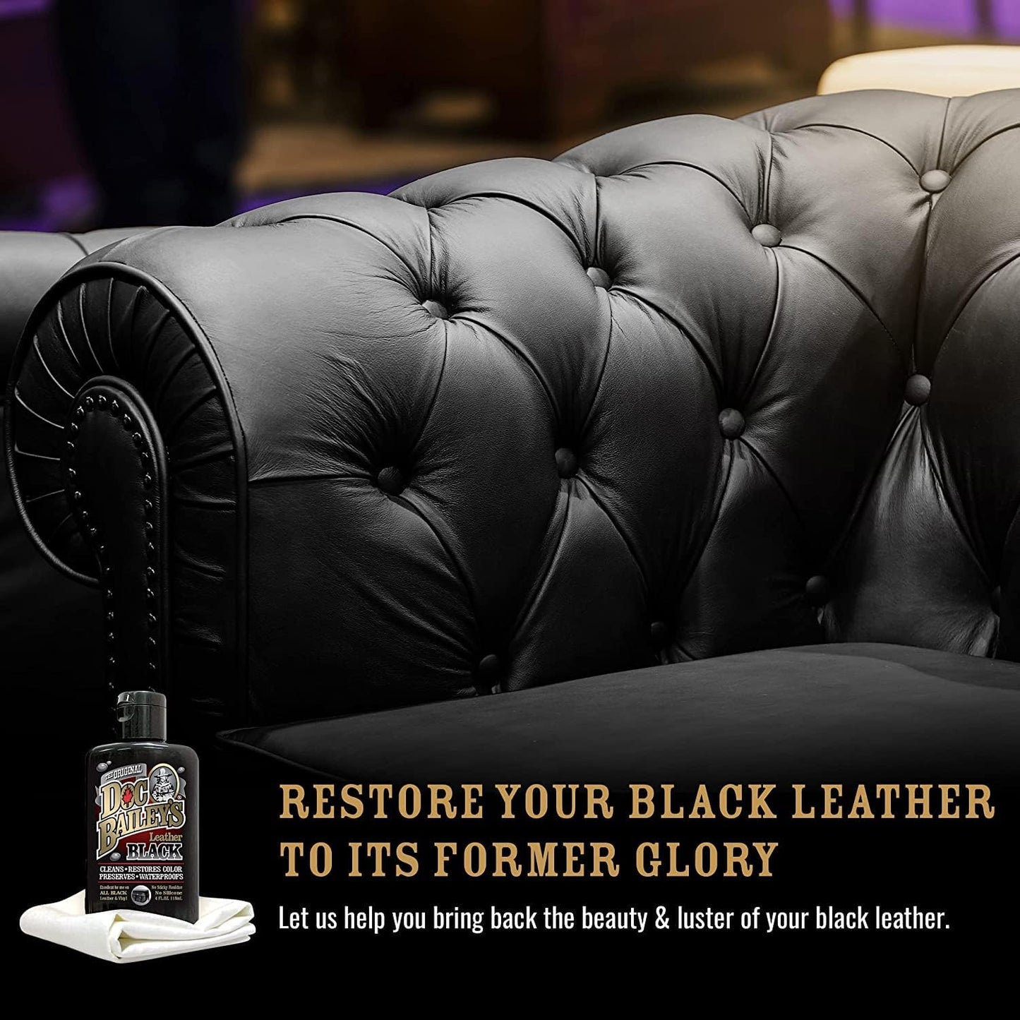 HUGE 32 oz Leather Black with Pump