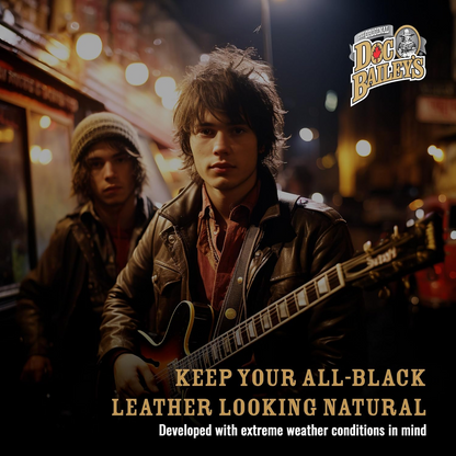 Doc Bailey's Leather Black, Super Concentrated All in one, Cleaner, Conditioner, Re-Dye and waterproof. (2 Bottle Bundle)