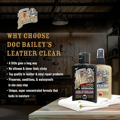 Doc Baileys Black  & All Color Leather Clear Cleaner and  Conditioner Bundle